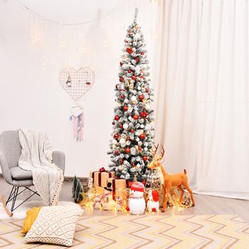 Árbol Navidad 2,25m No Iluminado 641 Ramas Fácil Montaje Decoración Casa Cfw35103