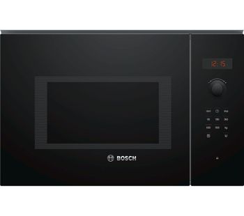 BOSCH BFL553MB0B Built-in Solo Microwave - Black, Black