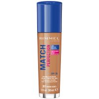 rimmel london spf 20 match perfection foundation 30ml various shades - warm honey