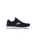 zapatillas skechers summits-quick lapse mujer navy mesh white trim