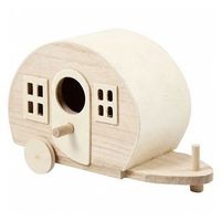 caravana de madera 18 x 11 x 8 cm