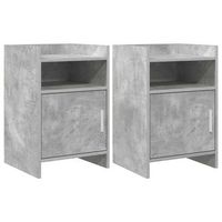 mesas de noche 2 pcs gris hormigon 40 x 36 x 60 cm vidaxl