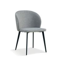 silla con tapizado de tela para comedor en color gris claro coleccion hardin