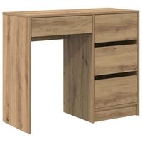 escritorio  mesa de trabajo con cajon roble artesanal 90 x 375 x 75 cm