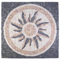 mosaicos con patron de sol multicolor 120 x 120 cm marmol vidaxl