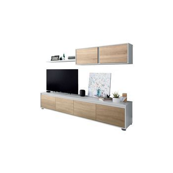 Salón Alida Blanco Artik (blanco Mate) - Roble Canadian 200 X 43 X 40,7 Cm