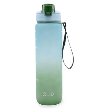 QUID QUIDATE Botella Transporte Plástico 1L Verde Brillo Fácil de limpiar Libre de bpa