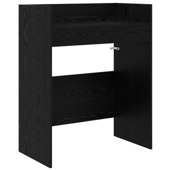 Mesa De Dj Roble Negro 102 X 45 X 102 Cm Madera De Ingeniería Vidaxl