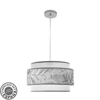 abrila colgante 1 luz modelo camerun gris con doble pantalla