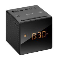 radiodespertador sony reloj amfm led negro