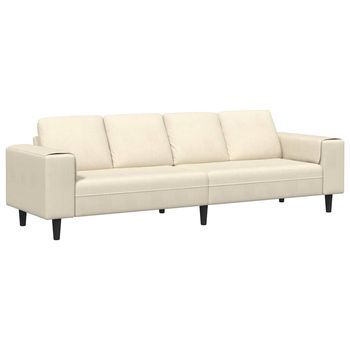 Sofá Crema 250 X 77 X 76 Cm Tela De Pana Vidaxl