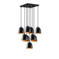 lampara de techo tattoo-6191 negro metal 61x61x113 cm