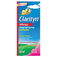 clarityn allergy syrup for children