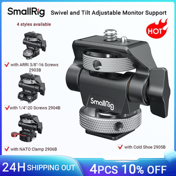 Soporte de monitor ajustable giratorio e inclinable SmallRig con soporte de zapata fría, para SmallHD para monitor Atomos/montaje de pantalla 2905B