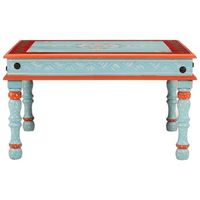 mesa de centrormesa auxiliarrmesita de centro madera maciza de mango azul pintada a mano cfw6703933