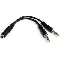 startech adaptador divisor de auriculares minijack