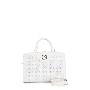 bolso baúl con trenzado cream taglia unica
