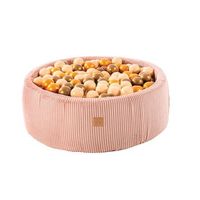 meowbaby piscina de bolas round seca para ninos pana rosa  beigeoroplatino 200 pcs 90x30cm