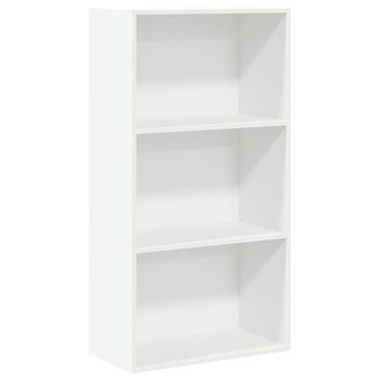 Estantería | Librería | Armario De Libros De Madera De Ingeniería Blanca 60x30x114 Cm