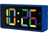 despertador - hama ibiza digital 1224h hora extragrande pantalla multicolor carga pilausb azul