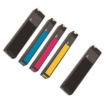 Compatible Multipack HP PageWide Enterprise Color MFP 586f Printer Ink Cartridges (5 Pack) -L0R12A
