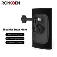 ronkoen tz-13 360    soporte giratorio de doble gancho en j de liberacion rapida para correa de hombro de mochila para gopro insta360 dji action345pro