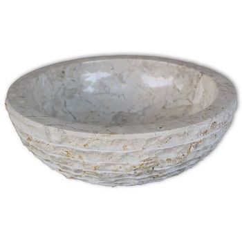 Lavabo De Baño Moderno | Lavabo De Mármol 40 Cm Color Crema
