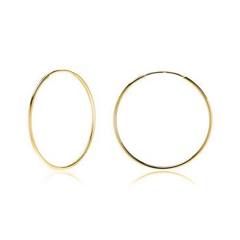 Pendientes de aro de plata 925 dorada