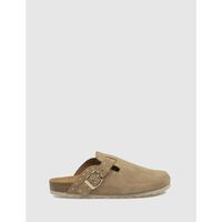 autenti zuecos zueco urio taupe para mujer