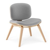 costway sillon auxiliar sin reposabrazos con respaldo curvado y asiento acolchado ancho para comedor salon despacho 59 x 55 x 77 cm natural