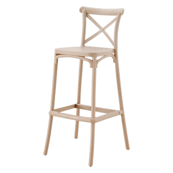 Taburete Crossback Arena - 100% Polipropileno - Apilable - Eme Mobiliario