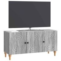 mueble de tv  mueble de salon  gabinete de tv gris sonoma 99 x 345 x 50 cm madera de ingenieria