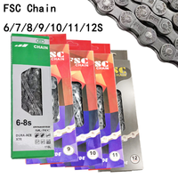 fsc 6789101112 velocidad velocidad bicicleta cadena 116126 eslabones ultraligero mtb bicicleta de montana y carretera 6s 7s 8s 9s 10s 11s 12s