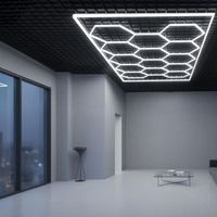 regleta led hexagonal panel abeja leduni 600w 72000lm 6000k ip30