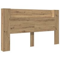 cabecera con led roble artesanal 180 x 165 x 1035 cm