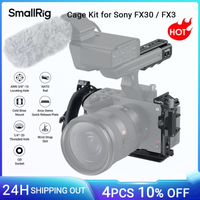 kit de jaula de mano smallrig fx30 fx3 para sony fx30 fx3 con plataforma de extension de mango xlr correa para muneca y abrazadera de cable - 4184