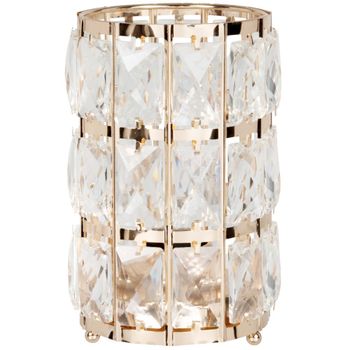Decoración luminosa de acrílico y acero dorado Alt. 21 cm