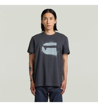 G-Star para hombre. D26833-D101-H392 Camiseta Spray g logo r t azul (L), Casual, Poliéster, Manga corta