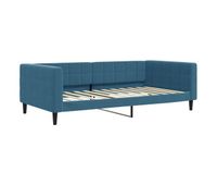 sofa cama - sofa convertible sin colchon terciopelo azul 100x200 cm