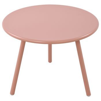 Mesa De Salón Minot Plástico Rosado Ø 60 Cm Clp