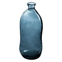 jarron uly de vidrio reciclado azul tormenta h73cm