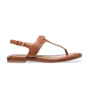 michael kors para mujer 40s5mafs4l sandalias de piel mandy marron 36 plano hebilla casual