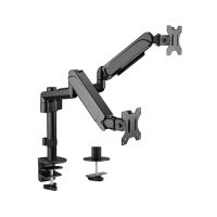 gembird ma-da2p-01 soporte doble para monitores 32 vesa 100 max 18kg negro