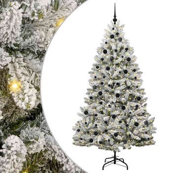 Árbol De Navidad | Decoraciones De Navidad Artificial Verde Y 210 Cm Pvc Y Metal
