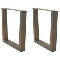 patas para mesa de centro en forma de v 2 unidades acero natural 60 x 42-433 cm vidaxl