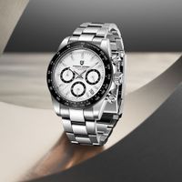 nuevo reloj de lujo de cuarzo de la marca pagani design 2026 reloj de hombre luminoso a prueba de agua con zafiro movimiento japones vk63 cronografo totalmente de acero
