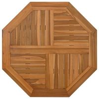 tablero de mesa octogonal de madera maciza de teca 80x80x25 cm vidaxl