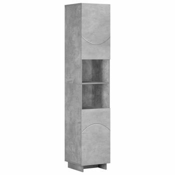 Armario De Baño Gris Hormigón 36.5 X 38 X 180 Cm Vidaxl