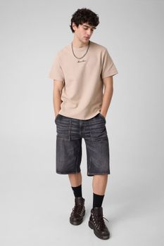 Camiseta Con Logo Bordado