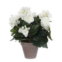 planta artificial begonia blanco  h30xb25xl25cm